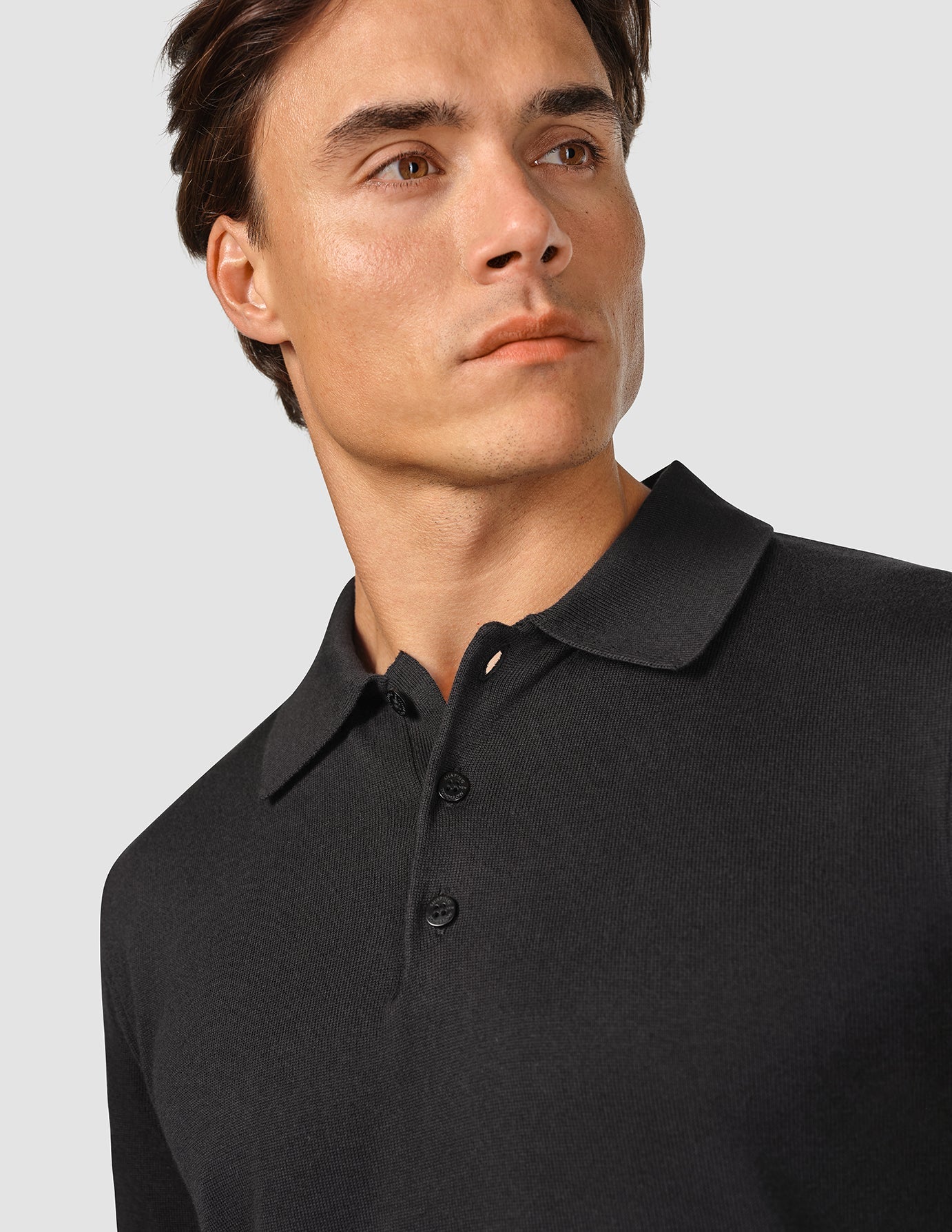 Everyday Knit Short Sleeve Polo Black